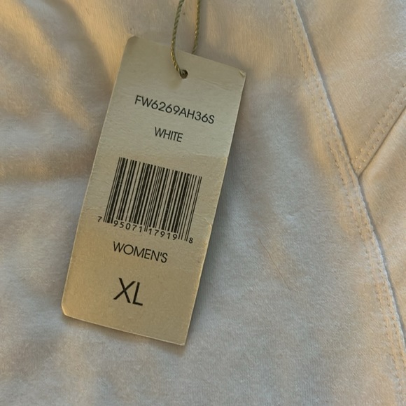 NWT Green Tea sz XL white tennis exercise skirt skort with drawstring waist - Picture 3 of 10